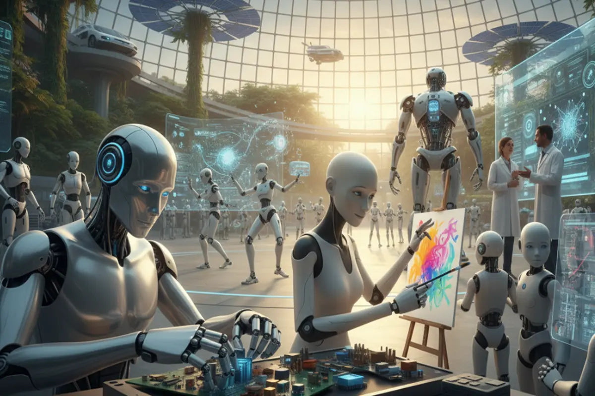 Humanoid robots with AI